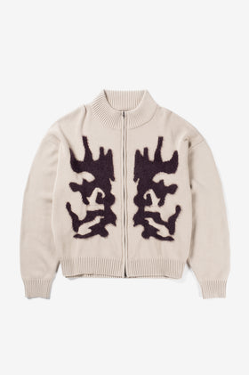 Candice Wayward Zip Knit - Cream