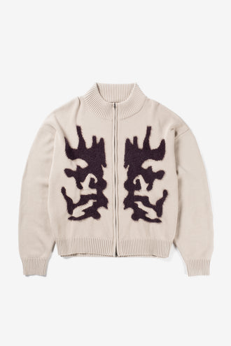 Candice Wayward Zip Knit - Cream