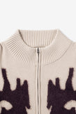 Candice Wayward Zip Knit - Cream