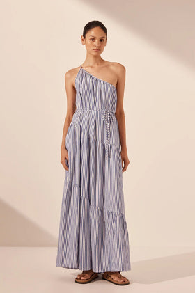 Shona Joy Yasmine Tiered Maxi - Chambray