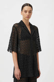 Camilla and Marc Yve Lace Shirt - Black