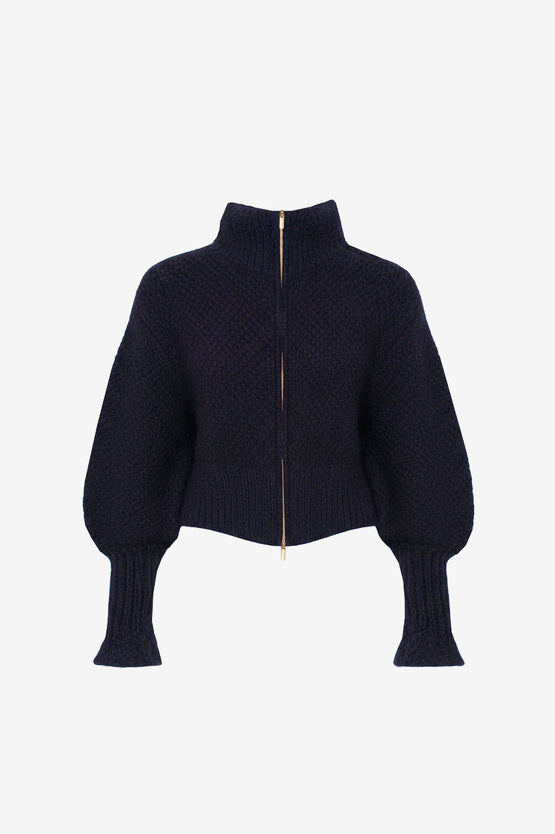 Ruby Matilda Zip Cardigan - Ink