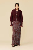 Ruby Matilda Zip Cardigan - Burgundy