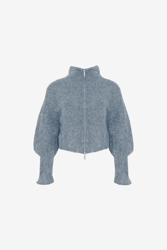 Ruby Matilda Zip Cardigan - Blue Marle