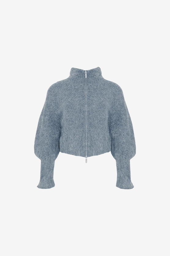 Ruby Matilda Zip Cardigan - Blue Marle