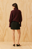 Ruby Matilda Zip Cardigan - Burgundy