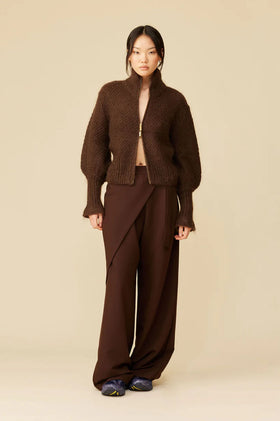 Ruby Matilda Zip Cardi - Cocoa