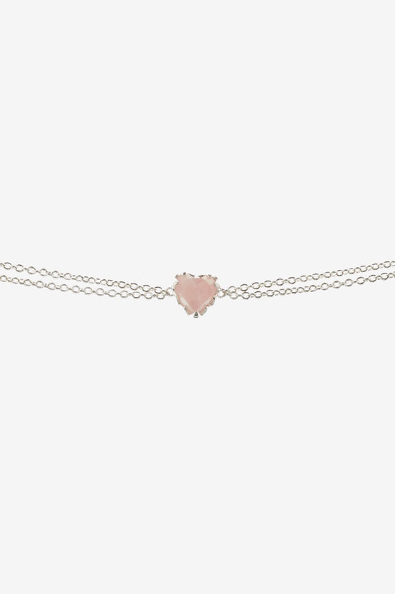 Stolen Girlfriends Club Love Claw Bracelet - Rose Quartz
