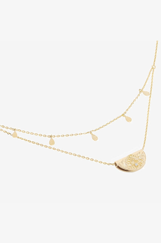 By Charlotte Blessed Lotus Necklace - Gold