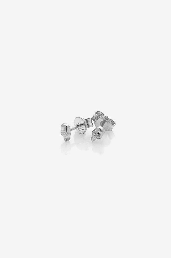 Stolen Girlfriends Club Tiny Stolen Skull Earrings - Silver
