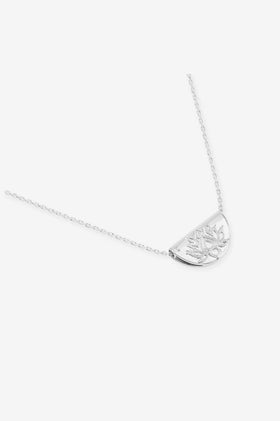 By Charlotte Lotus Necklace - Silver