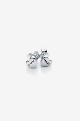Stolen Girlfriends Club Stolen Heart Earrings - Silver