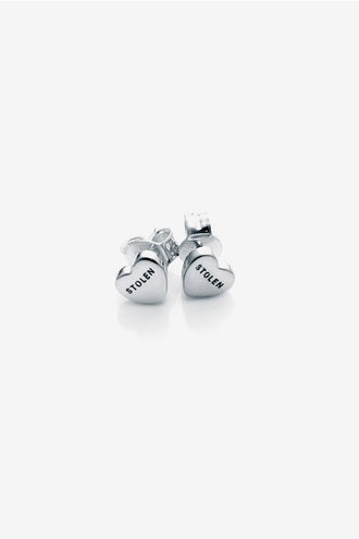 Stolen Girlfriends Club Stolen Heart Earrings - Silver