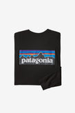 Patagonia L/S P-6 Logo Responsibility Tee - Black