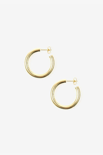 La Tribe Classic Hoop Large Earring -  Gold
