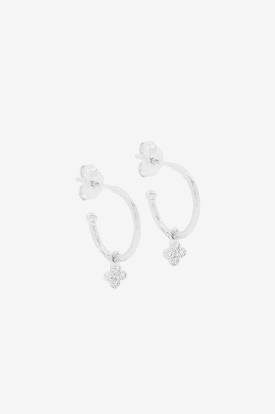 By Charlotte Luminous Hoops - Silver