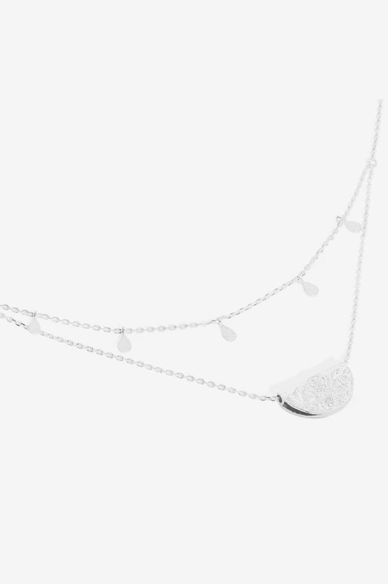 By Charlotte Blessed Lotus Necklace - Silver