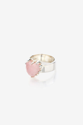 Stolen Girlfriends Club Love Claw Ring - Rose Quartz