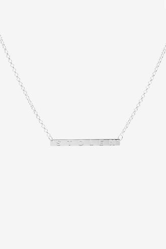 Stolen Girlfriends Club Stolen Plank Necklace - Silver