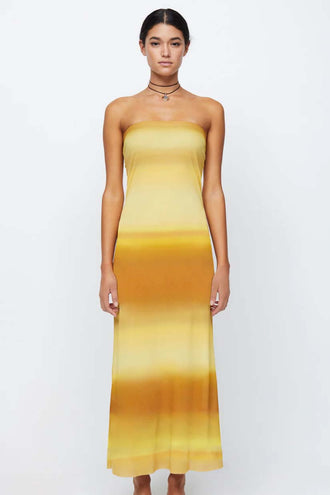 Bec & Bridge Amara Strapless Maxi - Golden Ombre