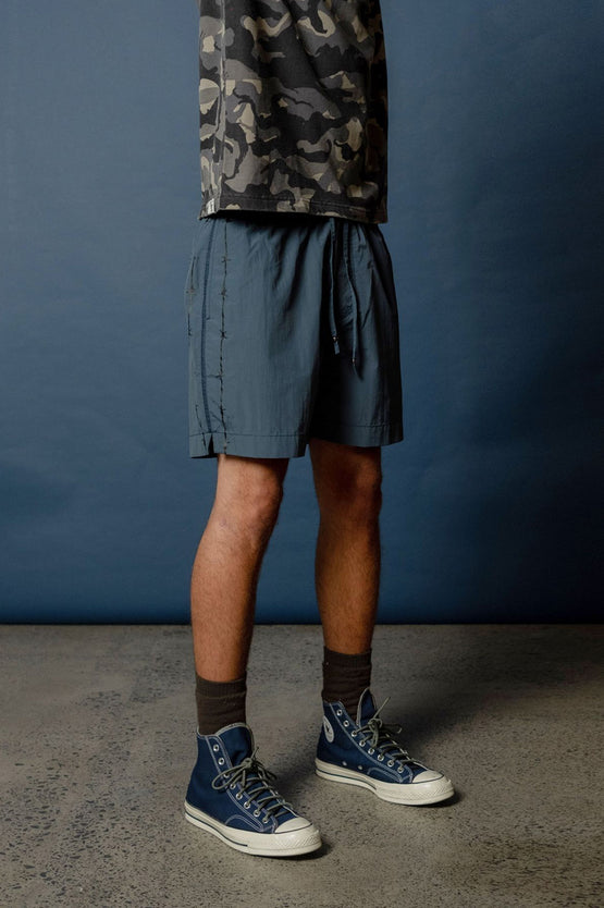 Beach Brains Barb Wire Boardshort - Blue