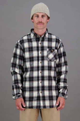 Just Another Fisherman Boatyard Shirt - Taupe Black Check