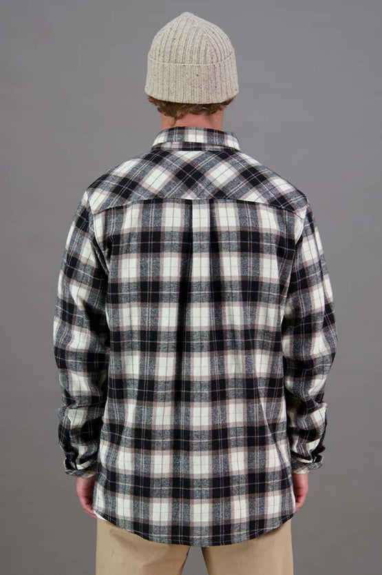 Just Another Fisherman Boatyard Shirt - Taupe Black Check