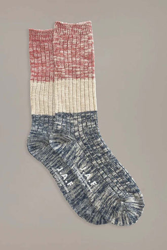 Just Another Fisherman Port Socks - Cinnabar/Beige/Navy