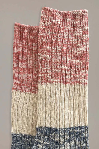 Just Another Fisherman Port Socks - Cinnabar/Beige/Navy