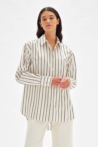 Assembly Everyday Shirt - Blue / Cocoa Stripe