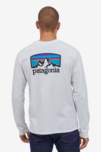 Patagonia L/S Fitz Roy Horizons Responsibili Tee - White