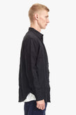 Commoners Mens Classic Linen Shirt -  Black