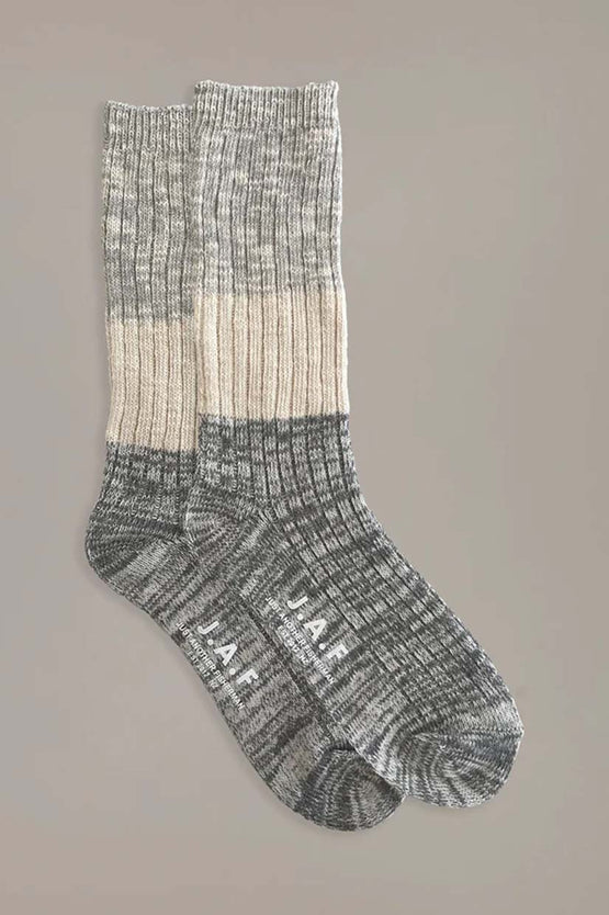 Just Another Fisherman Port Socks - Grey/Beige/DK