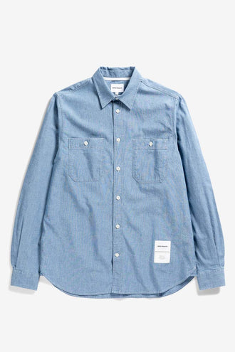 Norse Projects Silas Chambray Tab Series - Indigo