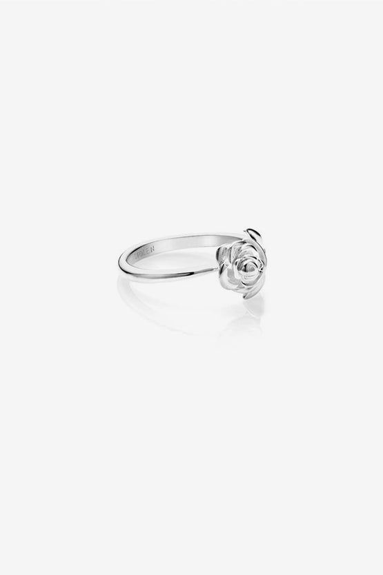 Stolen Girlfriends Club Stem Rose Ring - Silver