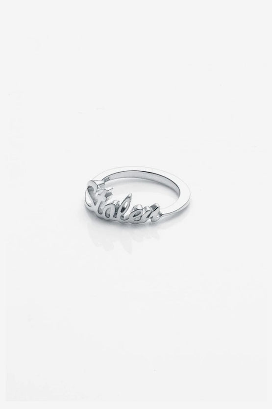 Stolen Girlfriends Club Stolen Script Ring -  Silver