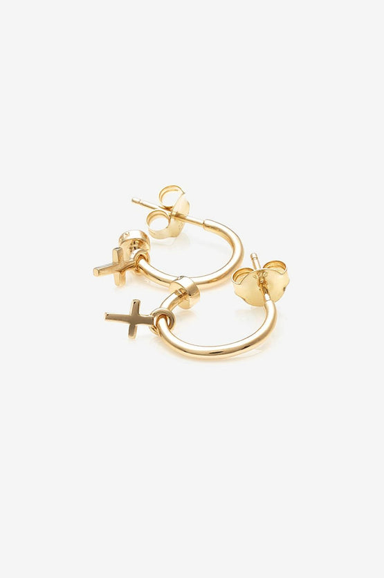 Stolen Girlfriends Club Stolen Cross Anchor Sleeper - 18K Gold