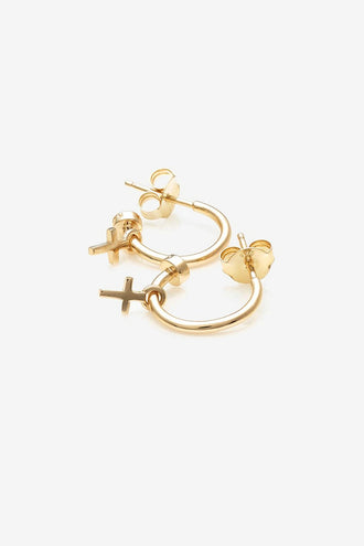 Stolen Girlfriends Club Stolen Cross Anchor Sleeper - 18K Gold