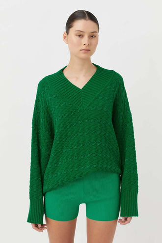 Camilla & Marc Ainsley Stripe Sweater - Emerald