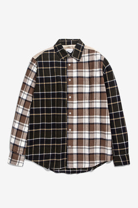 Norse Projects Algot Mixed Flannel Check - Green