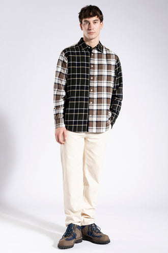 Norse Projects Algot Mixed Flannel Check - Green