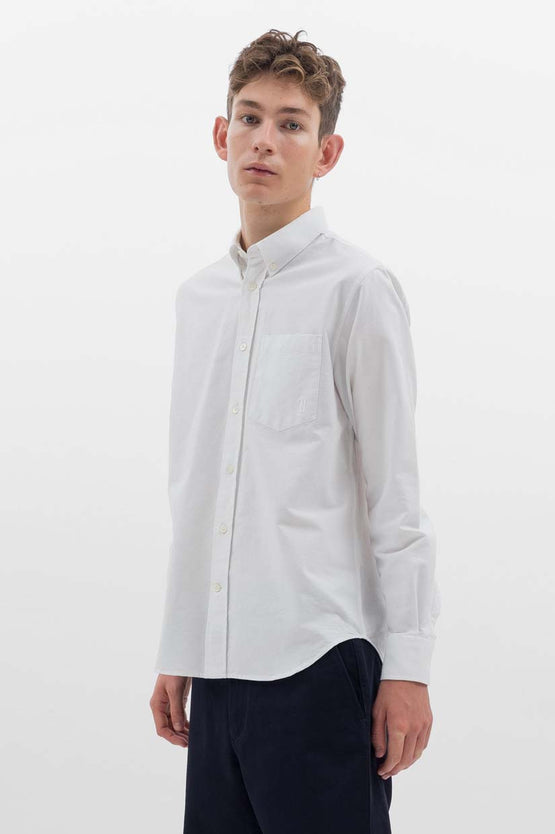 Norse Projects Algot Oxford Mono - White