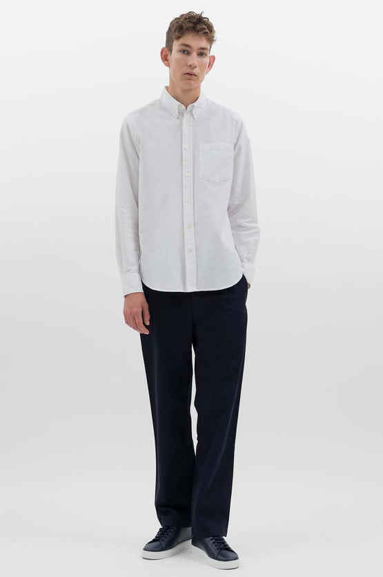 Norse Projects Algot Oxford Mono - White