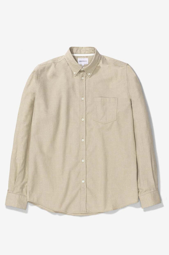 Norse Projects Anton Brushed Flannel - Utility Khaki