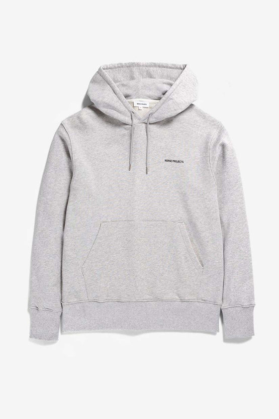 Norse Projects Arne Logo Hood - Light Grey