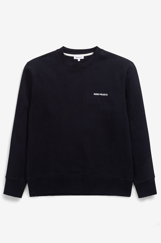 Norse Projects Arne Logo Sweat - Navy – Slick Willys