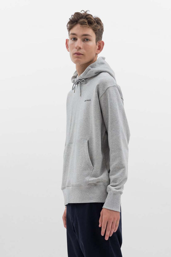 Norse Projects Arne Logo Hood - Light Grey