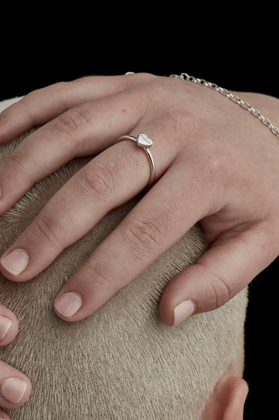 Stolen Girlfriends Club Baby Stolen Heart Ring -  Silver