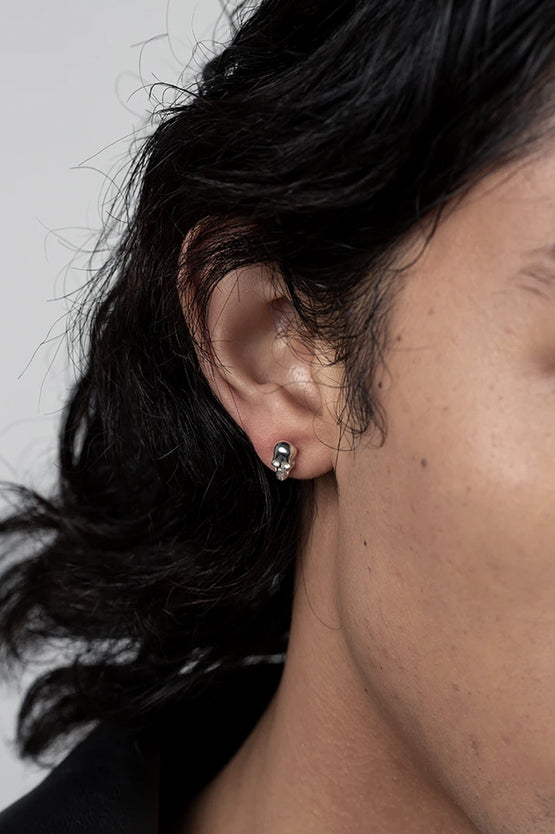 Stolen Girlfriends Club Baby Skull Earrings - Silver