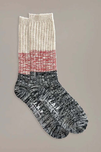 Just Another Fisherman Port Socks - Beige/Cinnabar/Black